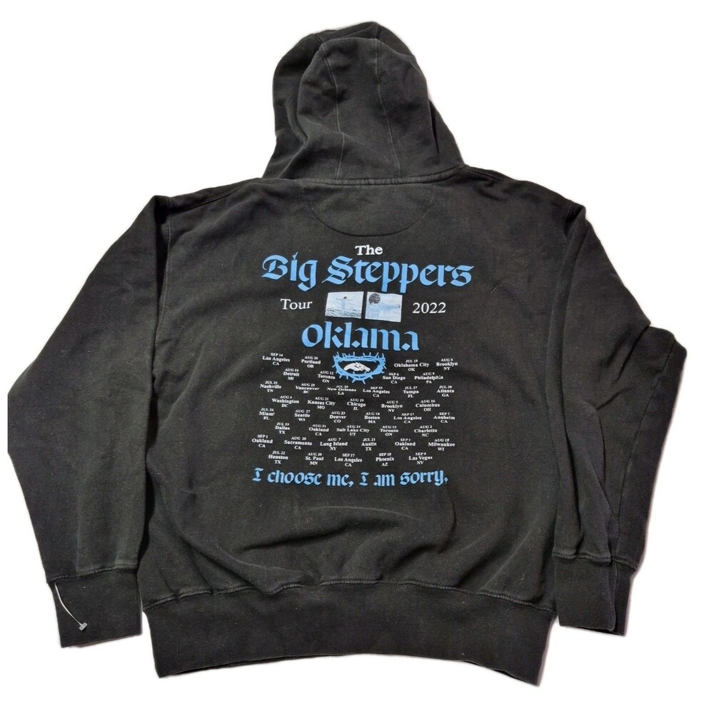 Kendrick Lamar The Big Steppers Tour Hoodie 2022 Oklama Black Medium Concert